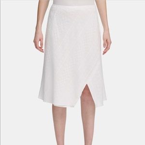 Calvin Klein A-Line Eyelet Skirt  White size 12